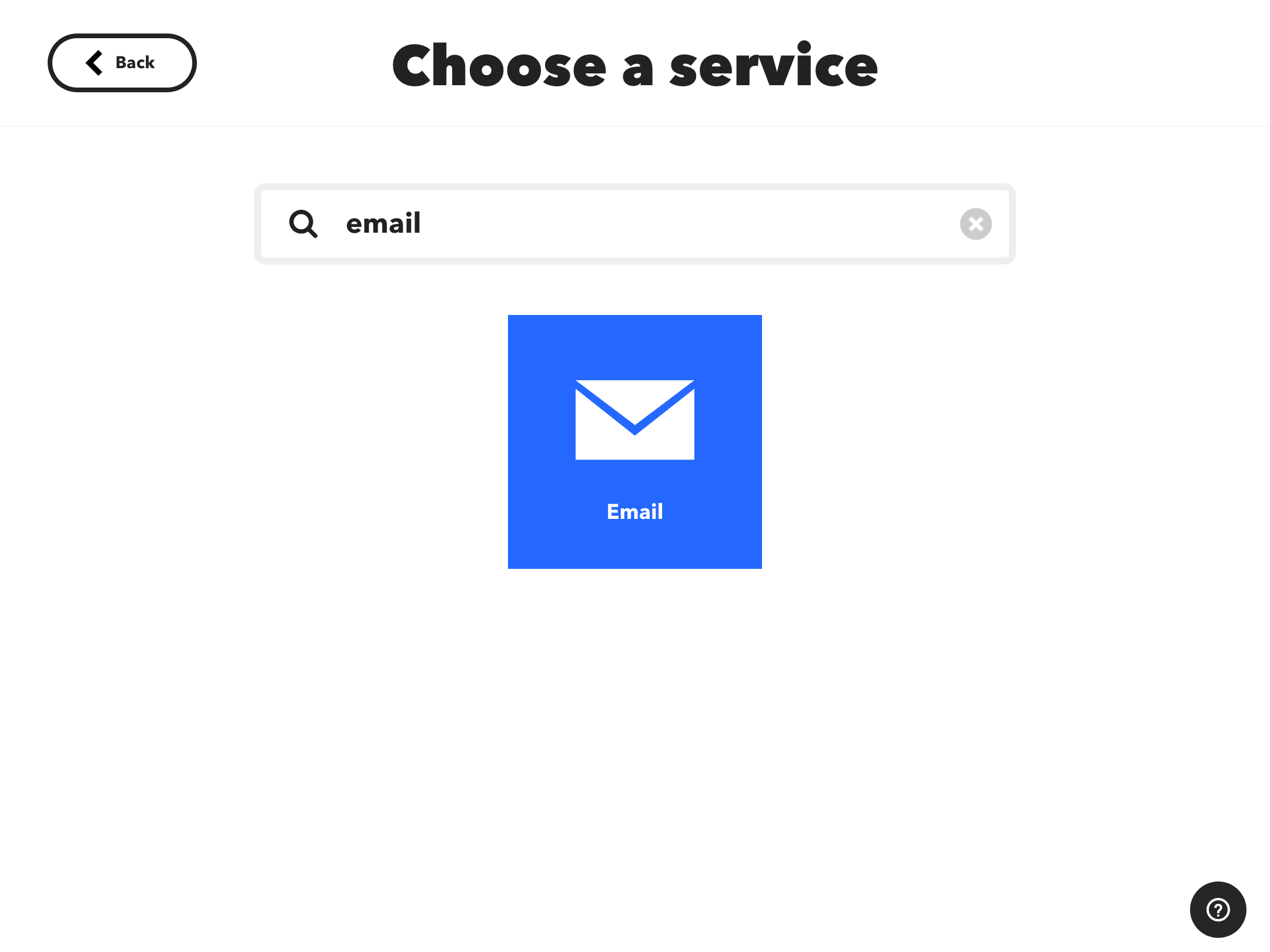 IFTTT: Choose the Email Service