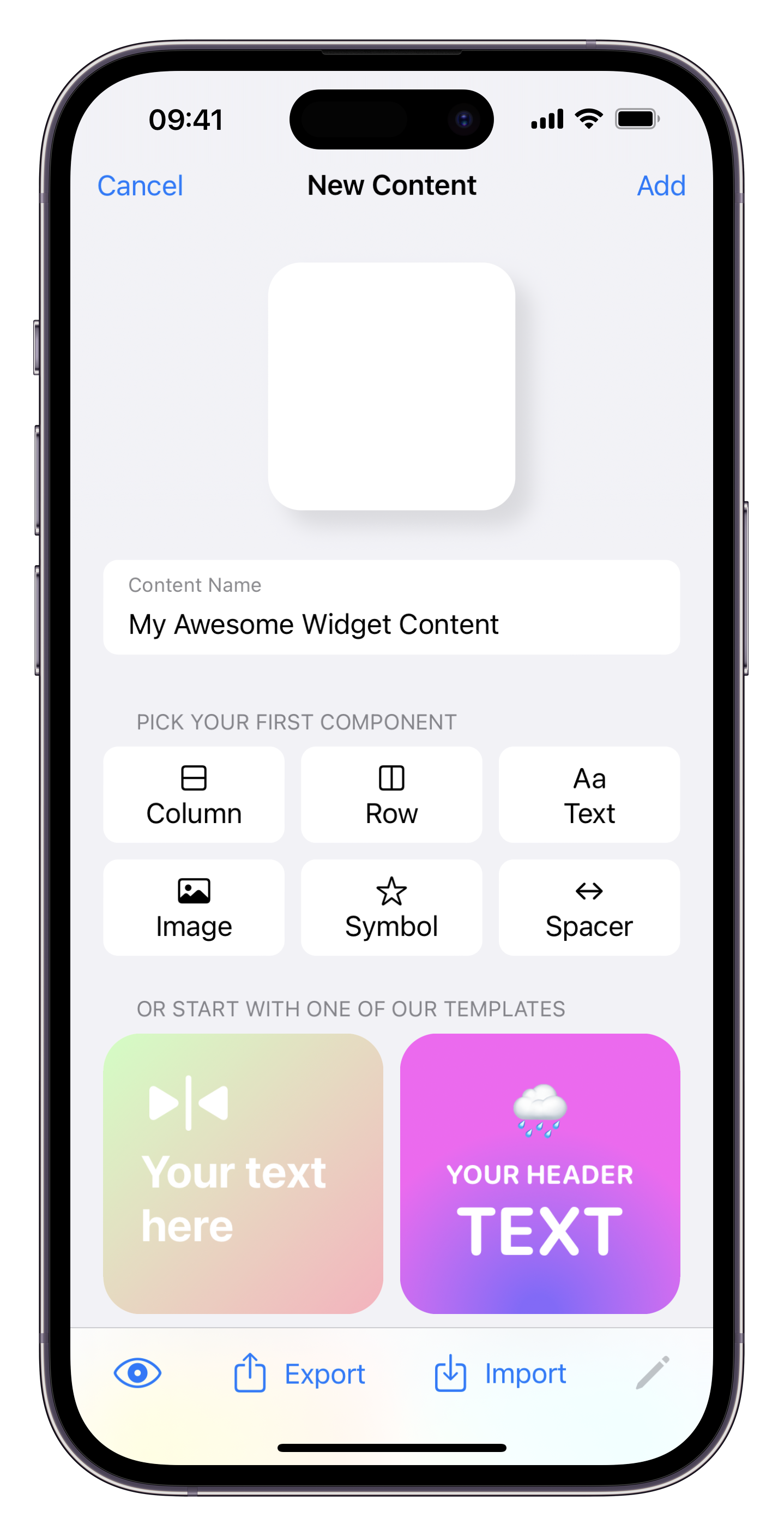 Setting Widget Content in Pushcut