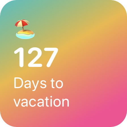 Vacation Countdown Widget